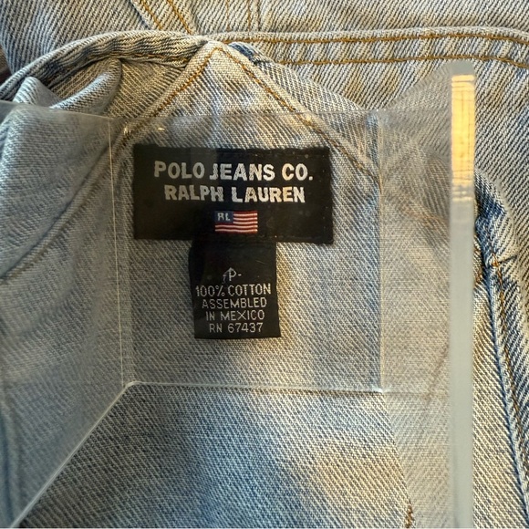 Like New Vintage Polo Jeans Co Ralph Lauren Overall Shorts - Picture 5 of 9